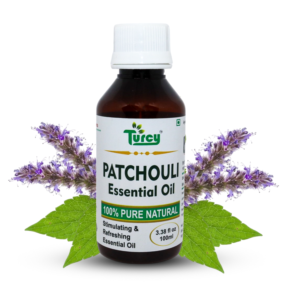 Turcy Patchouli Essential Oil | Natural Acne, Skin Glow & Hair Care(100ml)
