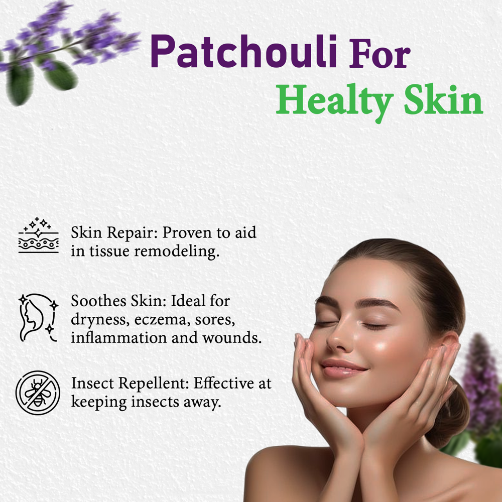 Turcy Patchouli Essential Oil | Natural Acne, Skin Glow & Hair Care(100ml)