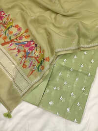 Pure Kta Doria Embrodery Suits With Print