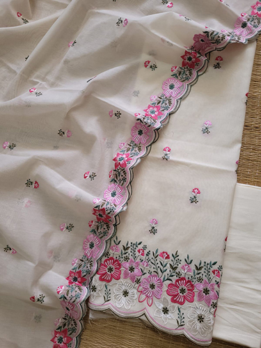Banarasi Mul Cotton Embroidered Suits