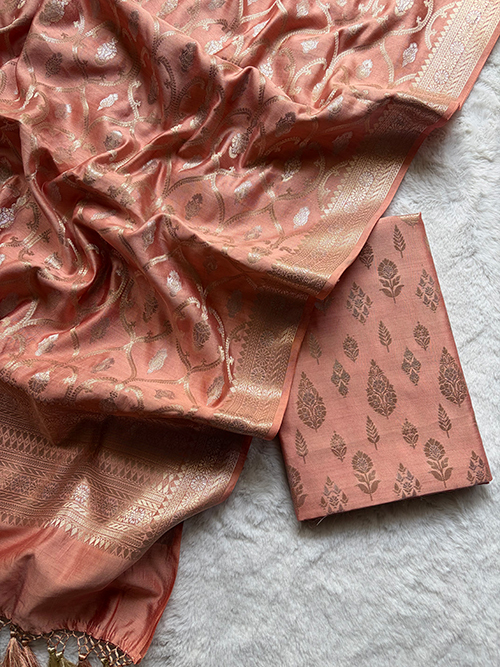 Ladies Premium Banarasi Pure Silk Chiniya Suits