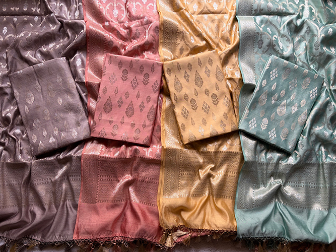 Ladies Premium Banarasi Pure Silk Chiniya Suits
