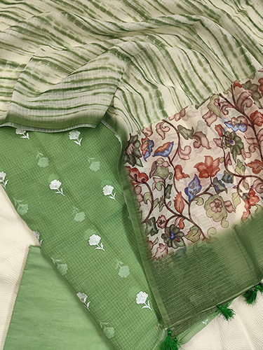 Pure Kota Doria Embroidery Suits