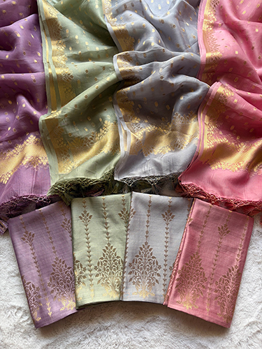 Premium Banarasi Pure Silk Chiniya Suits