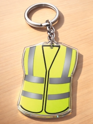 Safety jacket keychain