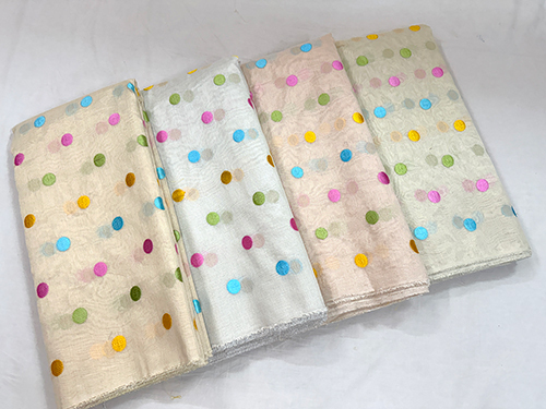 Banarasi Cotton Light Tissue Dollor Colour Booti Emboidery
