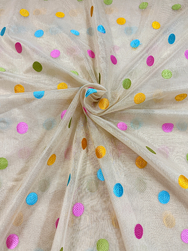 Banarasi Cotton Light Tissue Dollor Colour Booti Emboidery