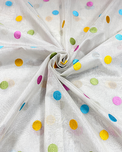 Banarasi Cotton Light Tissue Dollor Colour Booti Emboidery