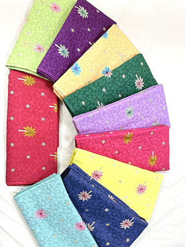 Exclusive Banarasi Handloom Cotton Patola Multi Tree And Star Embroidery