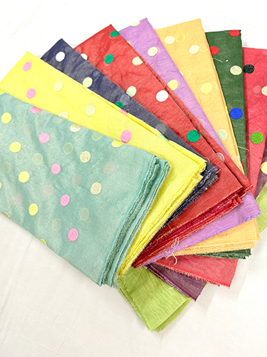 Banarasi Cotton Tissue Dollar Colour Booti Embroidery