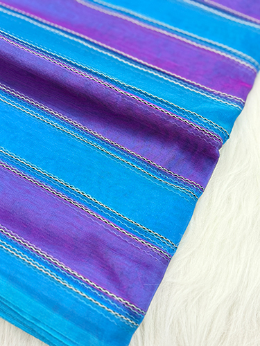 Luxury Pure Organza Silk Double Colour Combination Stripsa