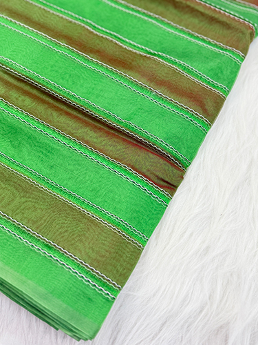 Luxury Pure Organza Silk Double Colour Combination Stripsa