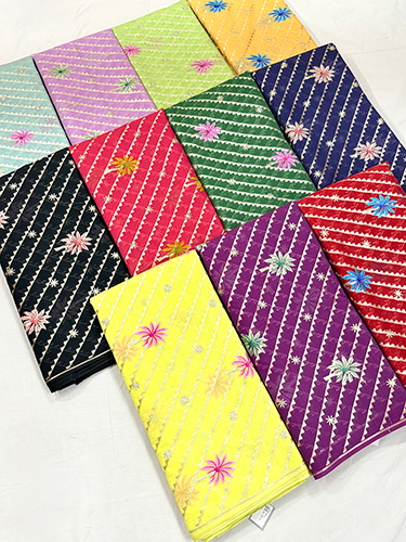 Exclusive Banarasi Handloom Lorex Multi Colour Embroidery