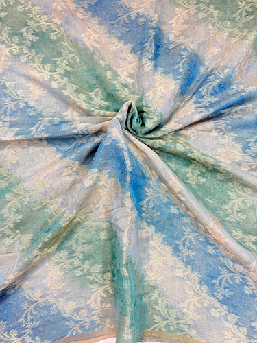 Exclusive Banarasi Diamond Tissue Chanderi Fabrics With Hand Brush Paints