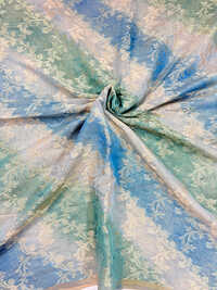 Exclusive Banarasi Diamond Tissue Chanderi Fabrics With Hand Brush Paints
