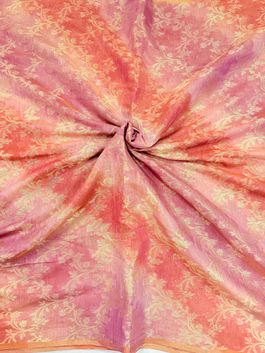 Exclusive Banarasi Diamond Tissue Chanderi Fabrics With Hand Brush Paints