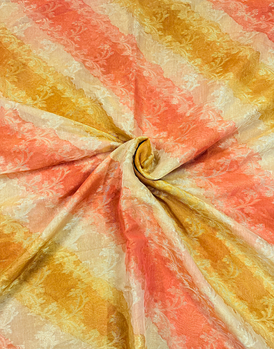 Exclusive Banarasi Diamond Tissue Chanderi Fabrics With Hand Brush Paints