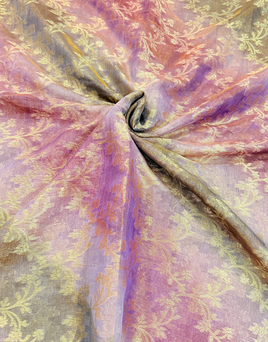 Exclusive Banarasi Diamond Tissue Chanderi Fabrics With Hand Brush Paints