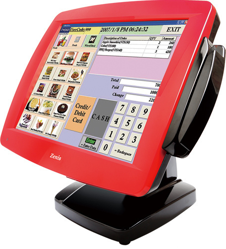 ZENIS POS सिस्टम (लाल और काला)