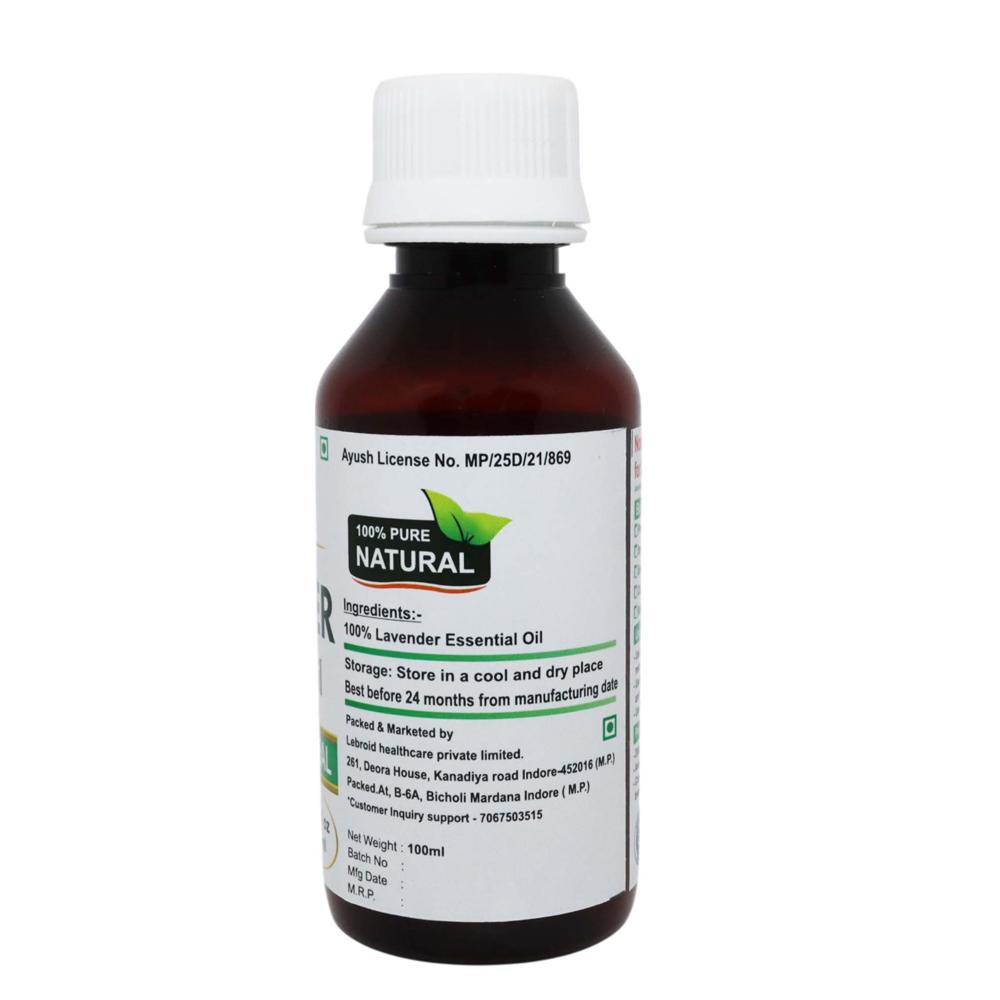 Turcy Lavender Essential Oil | Pure & Natural | Aromatherapy for Skin & Hair Care(100ml)
