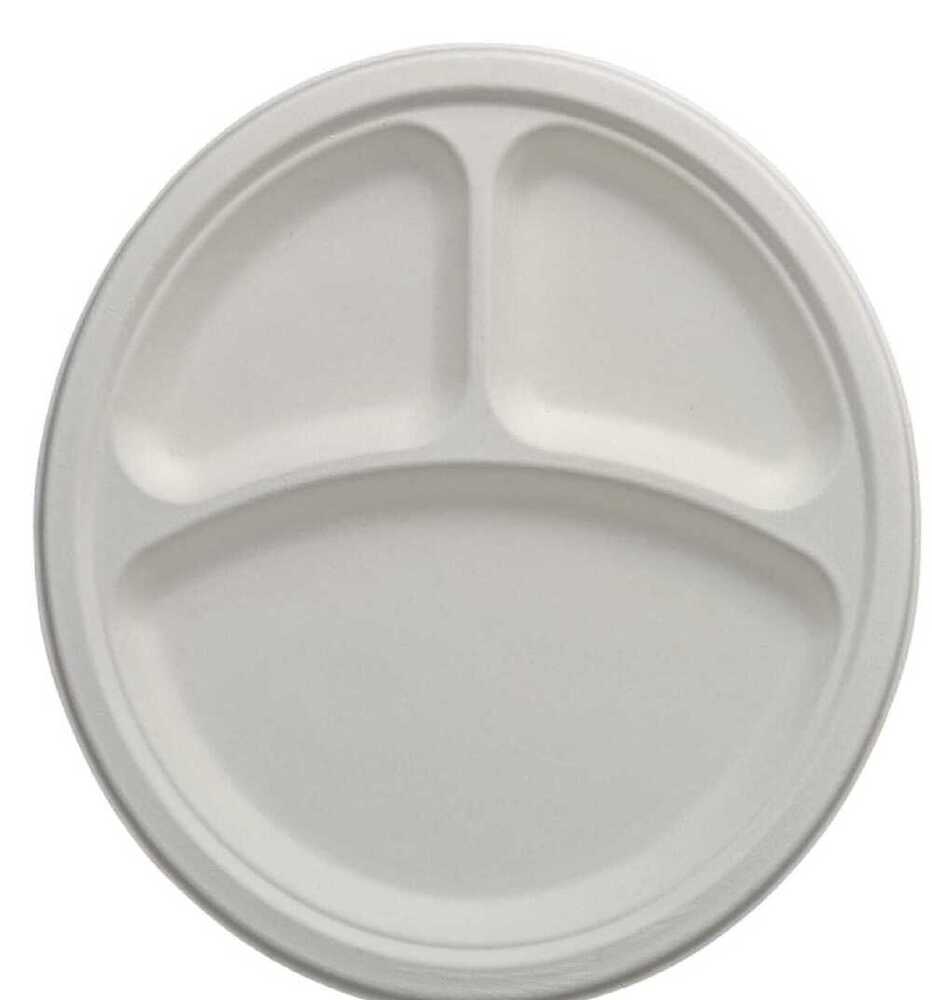 9 Inch 3 CP Biodegradable Plate