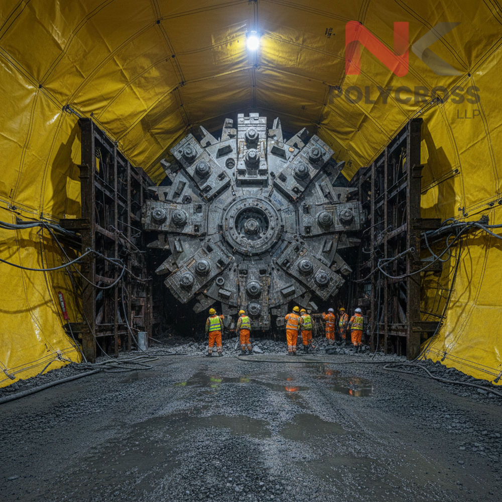 Tunneling Work Cover - Color: Blue
