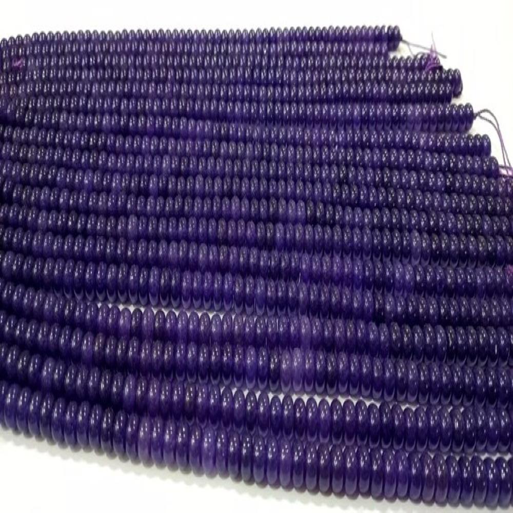 Natural Amethyst Quartz Rondelle Plain Smooth 8mm Beads Sold Per Strand 8 inches Long