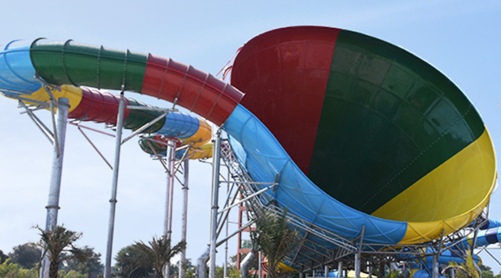 112 Inch 4 Seater Funnel Water Slide System