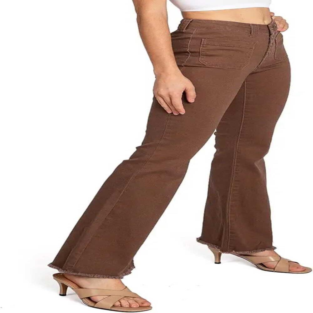 Ladies High Waist Flared Bottom Pants