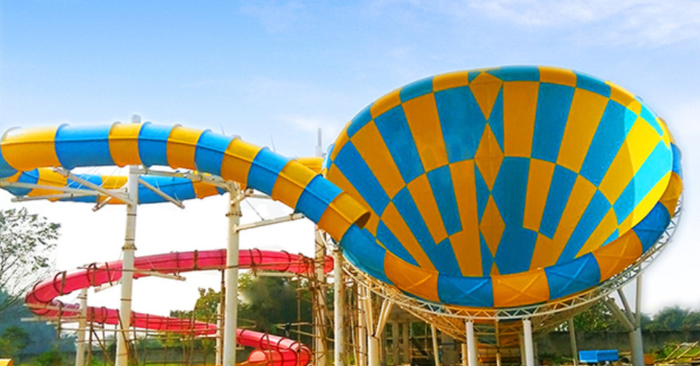 112 Inch 4 Seater Funnel Water Slide System