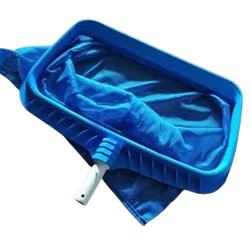 Swimmimg Pool Wall Brush - Plastic & Heavy-duty Nylon, 18 Inches, White With Blue Edge | Curved Edges, Quick-release Handle, Chemical Resistant