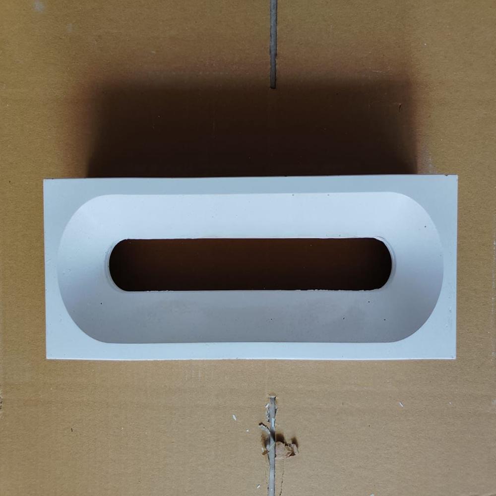 Rectengle White Cement Jali