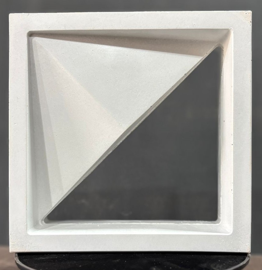 Rectengle White Cement Jali