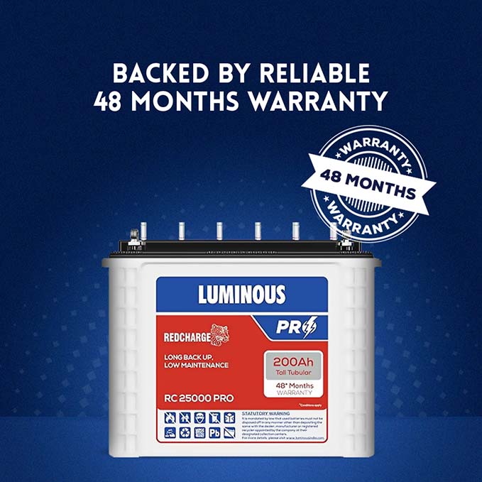 Luminous Ups - 200ah Capacity, 50.2x19.1x44 Cm, White | Industrial & Commercial Use, 110-215 Volt Rated Voltage, 24-month Warranty