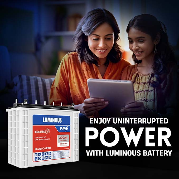 Luminous Ups - 200ah Capacity, 50.2x19.1x44 Cm, White | Industrial & Commercial Use, 110-215 Volt Rated Voltage, 24-month Warranty