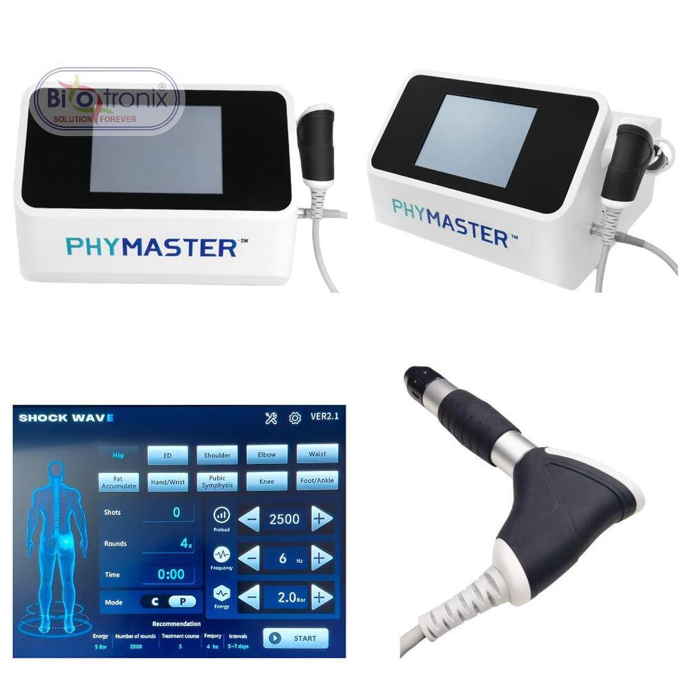 Phymaster Shockwave Physiotherapy Therapy Machine for Clinical Pain Relief