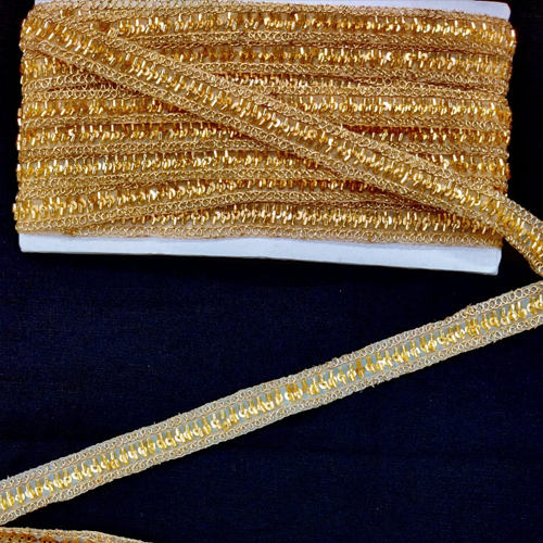 Beads Lace - Color: Gold & White