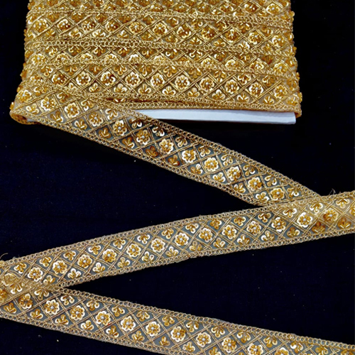 Beads Lace - Color: Gold & White