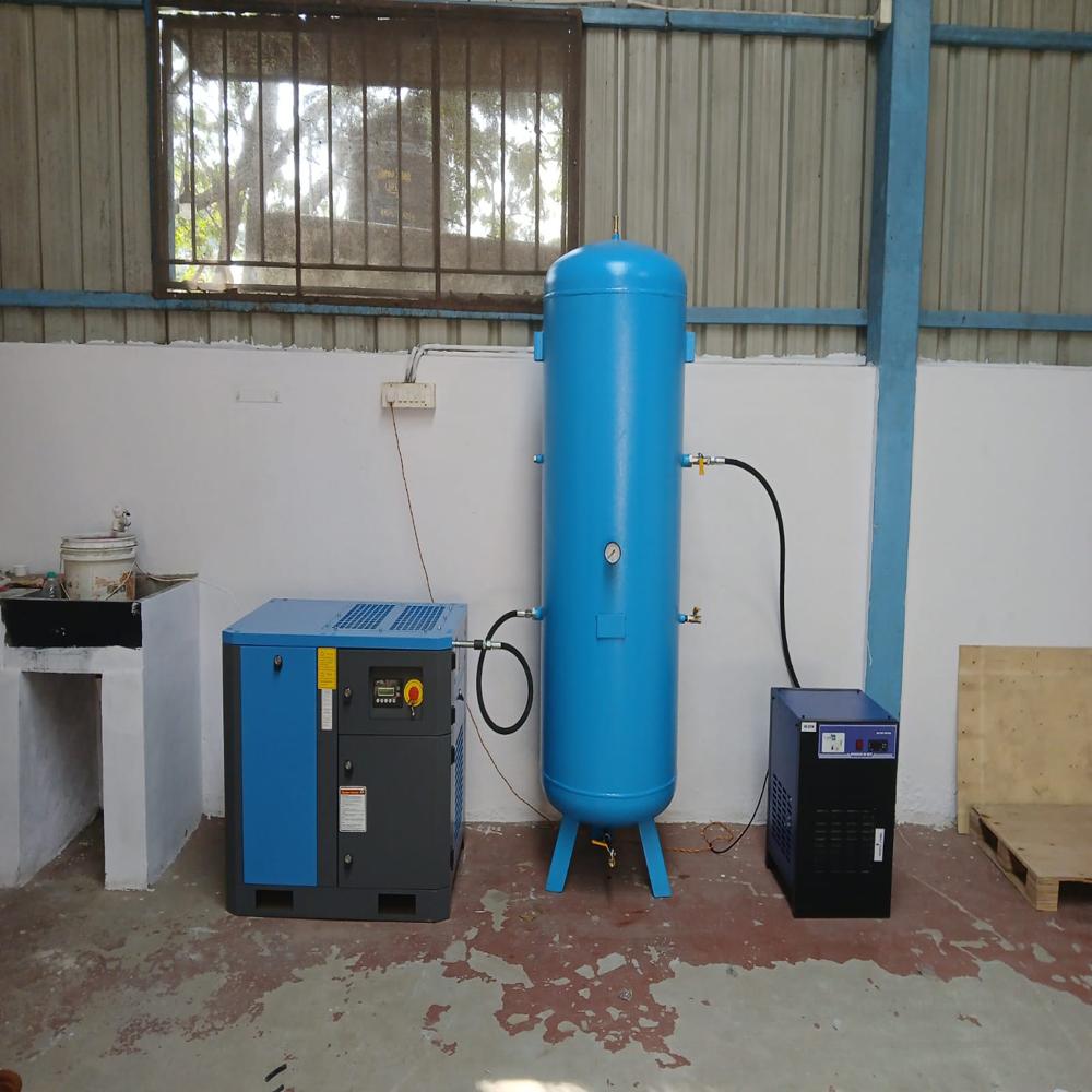 Blue 10hp Fixed Speed Screw Compressor