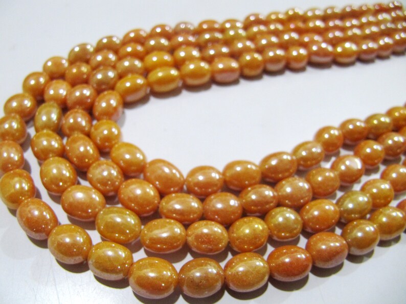 Opal Quartz Oval Plain Smooth Beads 8 to 10mm Strand 8 inch long Beads