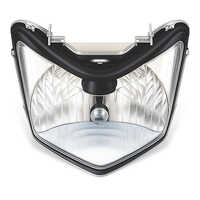 Head Light Assembly Cd Dlx - Polycarbonate Lens, 18x13x10cm, Black Housing | Halogen 35/35w, Splash & Dust Resistant, 3-pin Connector