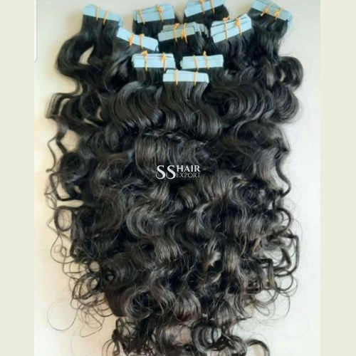 Black Human Hair Straight Tape In Hair Extensions 32Inch | 40PC 