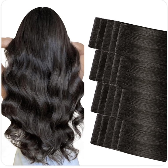 Seamless Tape In Hair Extensions Straight Human Hair 18Inches 40pc