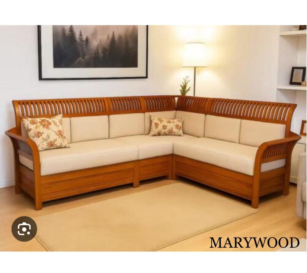 Wooden Sofa Set - Color: Brown