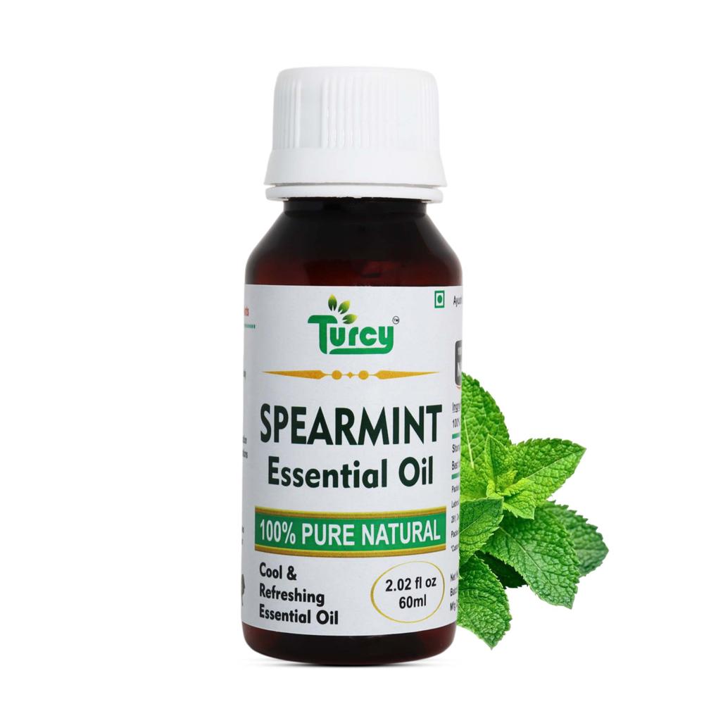 Turcy Spearmint Essential Oil |Pure & Natural Oil for Hair, Skin, Aromatherapy(60ml)