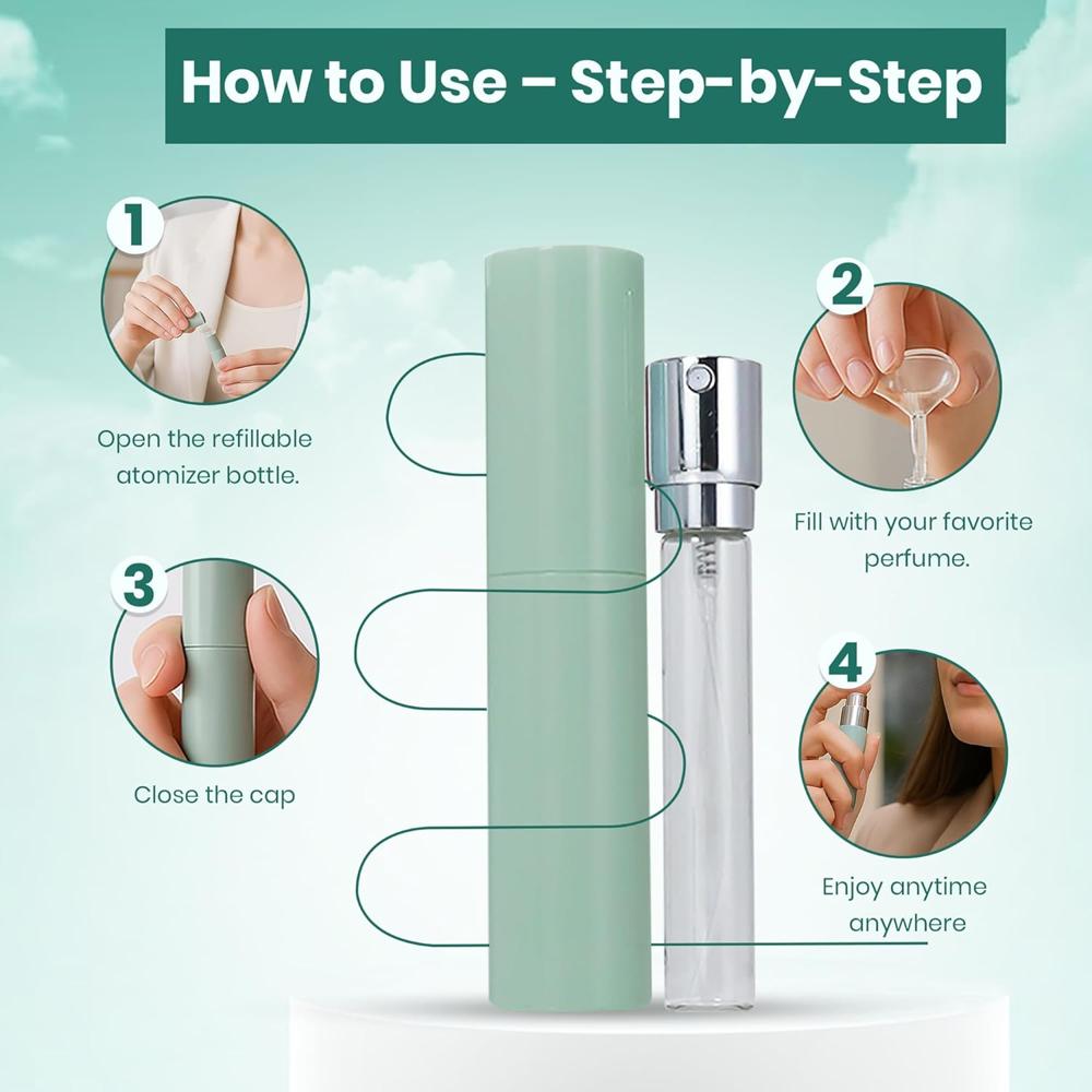 Perfume Refillable Spray Bottle - Capacity: 10 Milliliter (Ml)