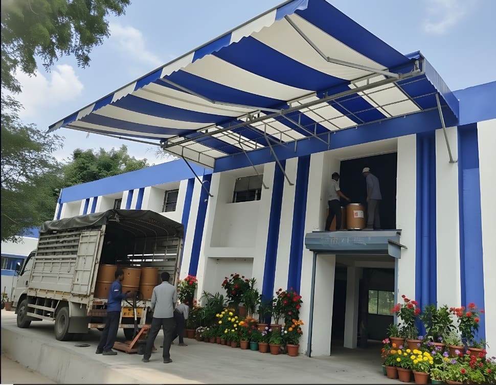 Industrial Roofing Solution Low Cost Structure - Color: Blue