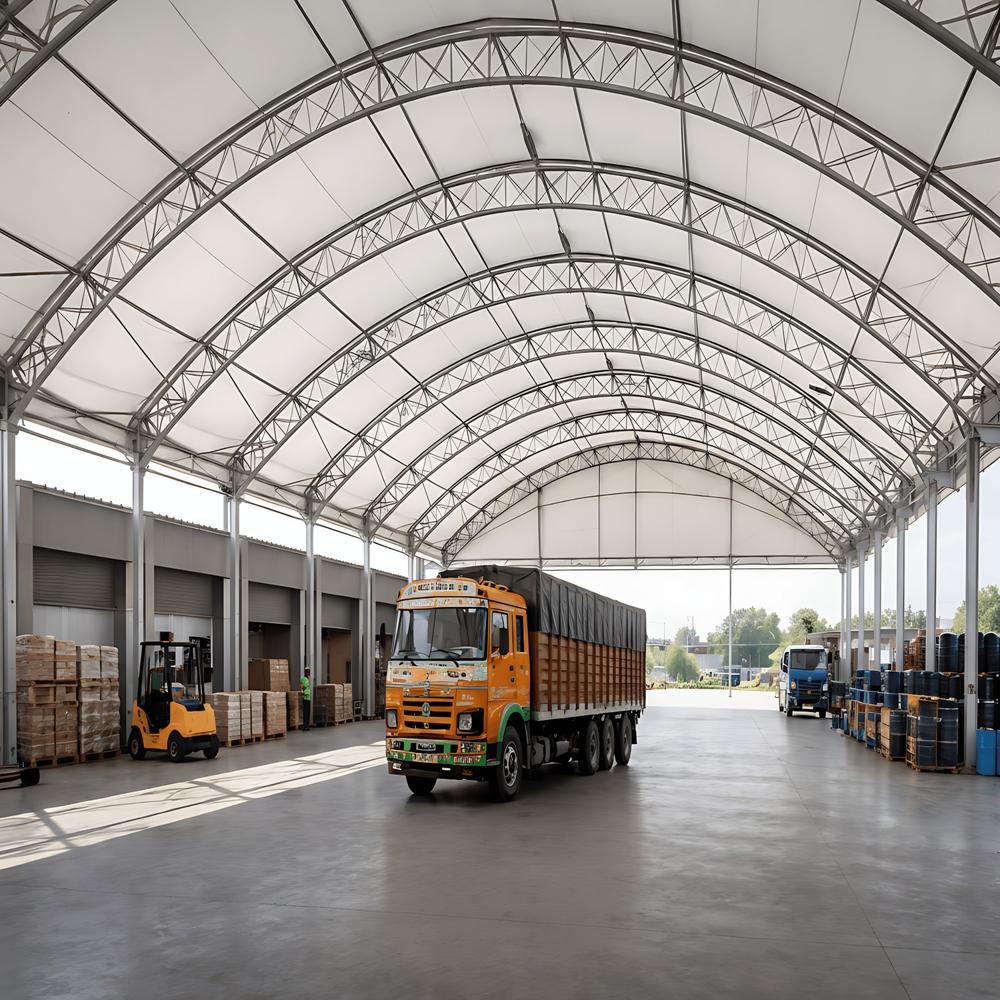 Industrial Roofing Solution Low Cost Structure - Color: Blue