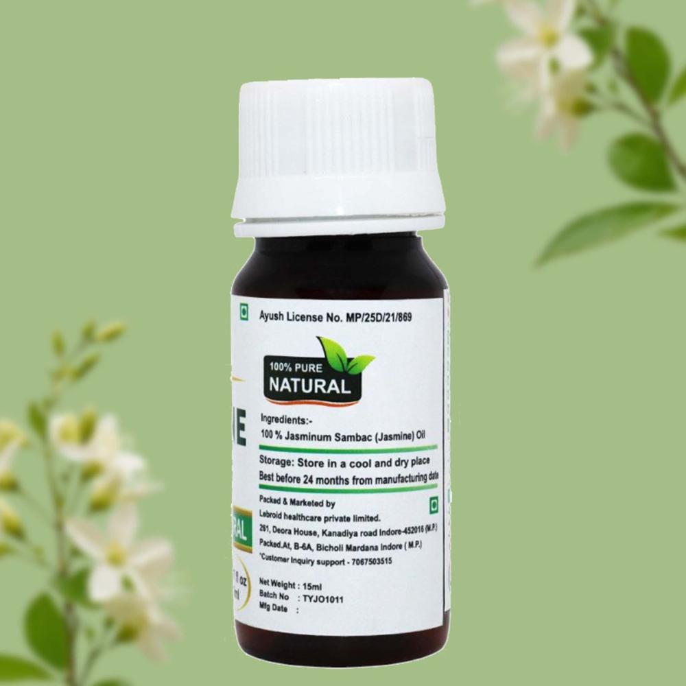 Turcy Jasmine Essential Oil | Natural Oil for Glowing Skin, Hair Nourishment, Aromatherapy & Massage(15ML)