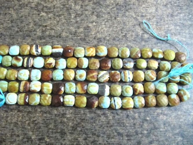 Natural Boulder Opal Cushion Shape Briolette Stone 12-13mm Beads strand 8 inches long sold Per strand